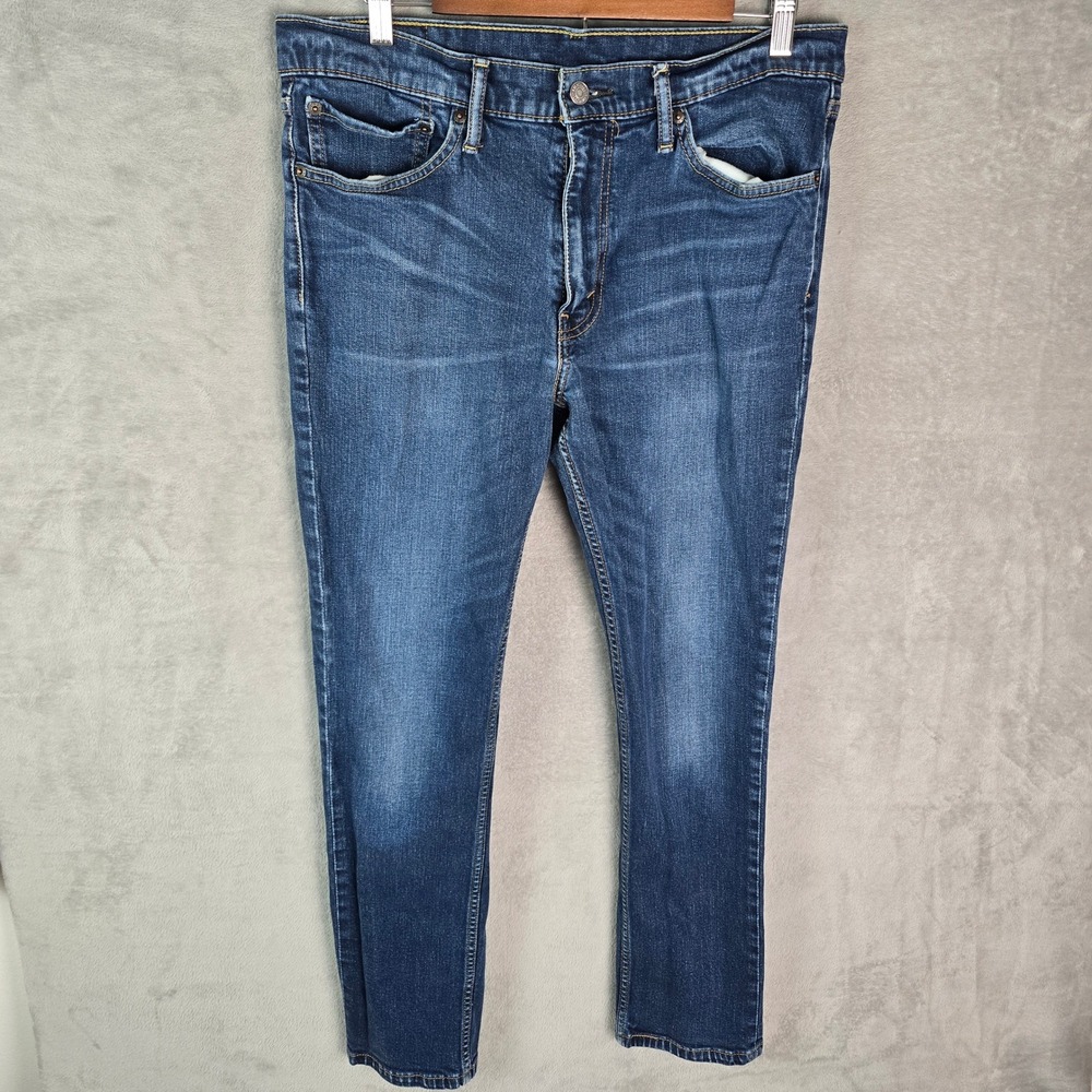 Levis 511 Slim Fit Jeans Mens 34x30 Dark Wash Blue Denim Stretch 04511-2105